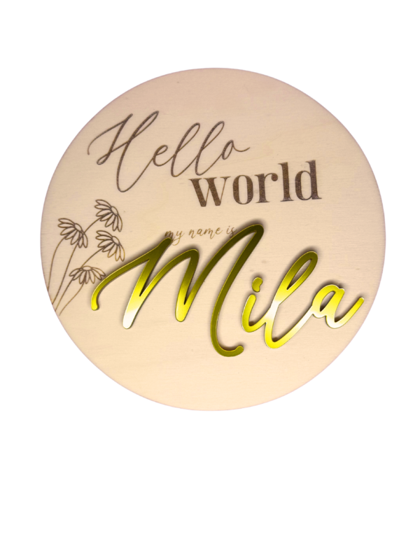 Oznanitvena tablica "Hello World"